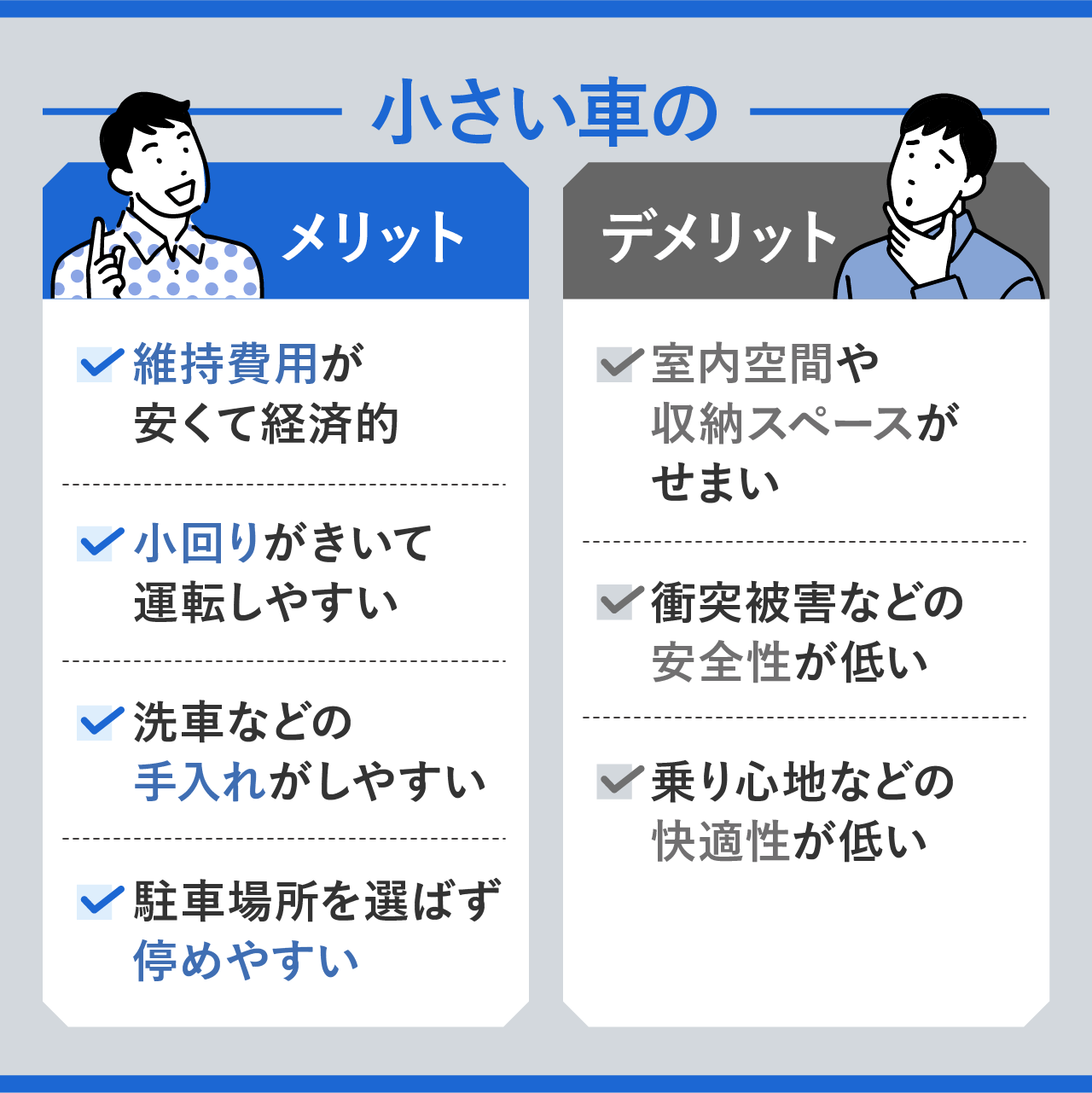 小さい車のメリット・デメリット