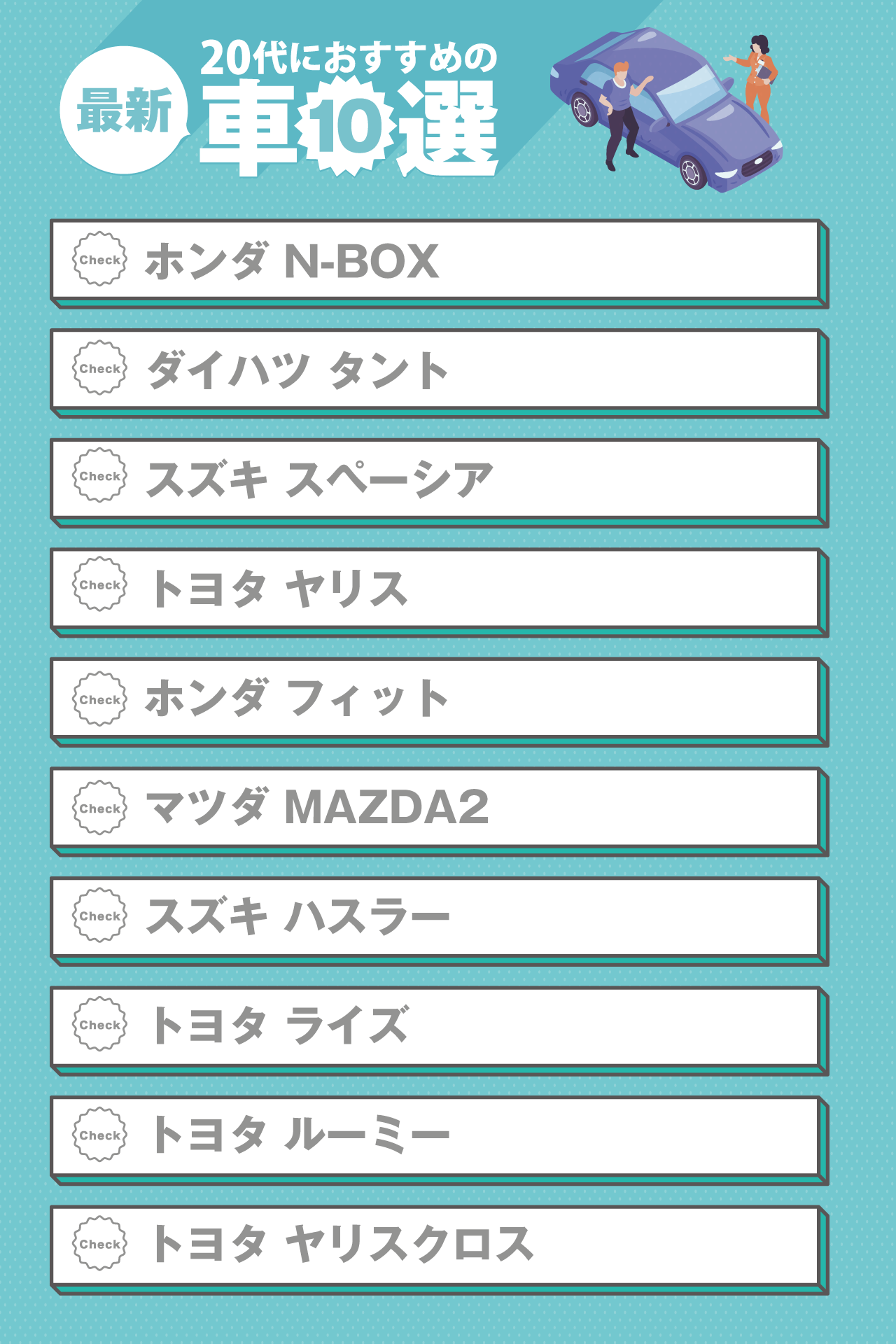 20代におすすめの車10選